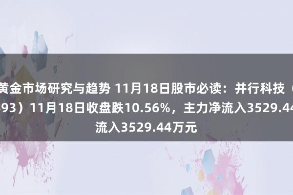 黄金市场研究与趋势 11月18日股市必读：并行科技（839493）11月18日收盘跌10.56%，主力净流入3529.44万元