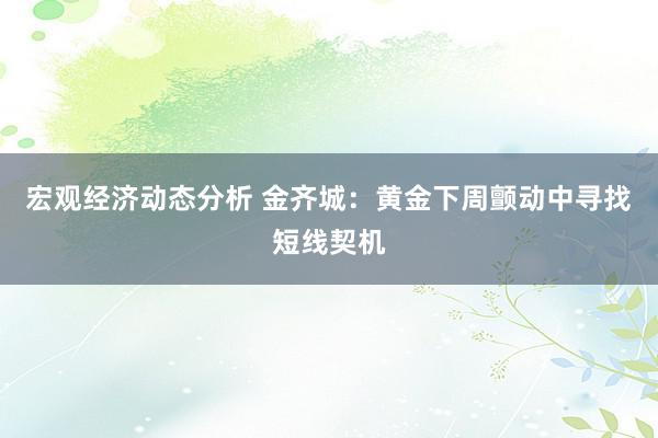 宏观经济动态分析 金齐城：黄金下周颤动中寻找短线契机