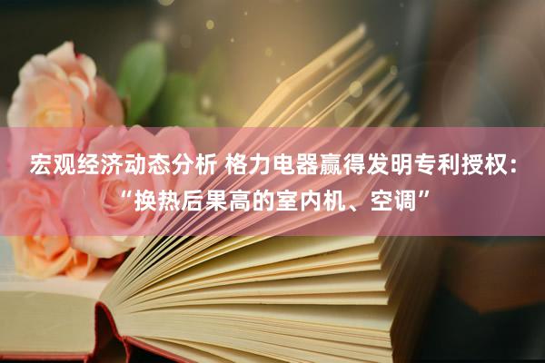 宏观经济动态分析 格力电器赢得发明专利授权：“换热后果高的室内机、空调”