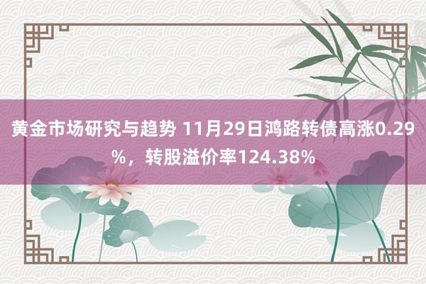 黄金市场研究与趋势 11月29日鸿路转债高涨0.29%，转股溢价率124.38%