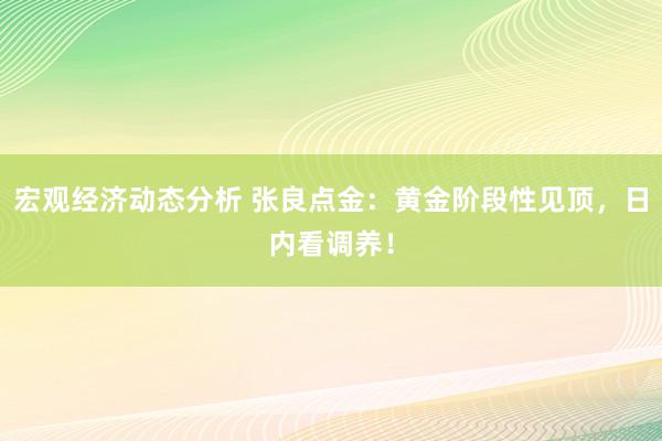 宏观经济动态分析 张良点金：黄金阶段性见顶，日内看调养！