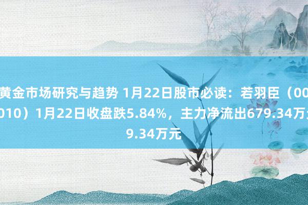 黄金市场研究与趋势 1月22日股市必读：若羽臣（003010）1月22日收盘跌5.84%，主力净流出679.34万元