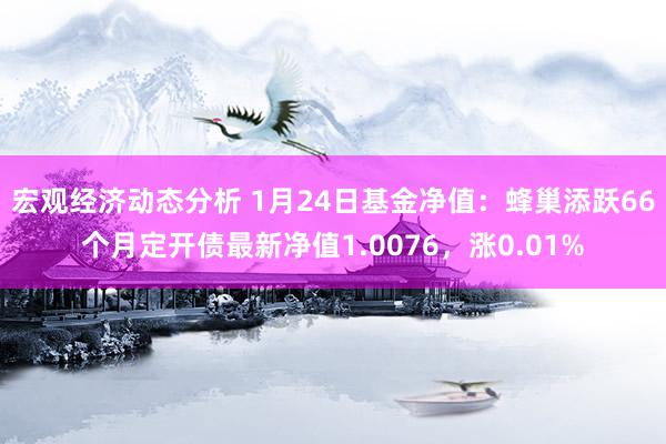 宏观经济动态分析 1月24日基金净值：蜂巢添跃66个月定开债最新净值1.0076，涨0.01%