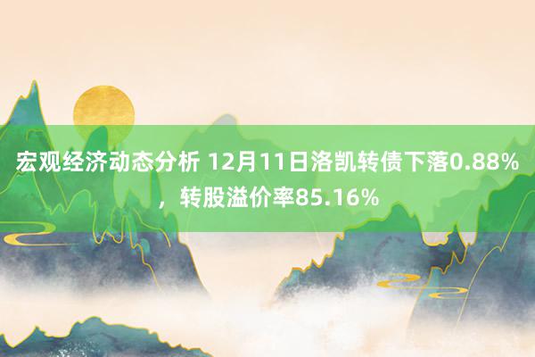 宏观经济动态分析 12月11日洛凯转债下落0.88%，转股溢价率85.16%