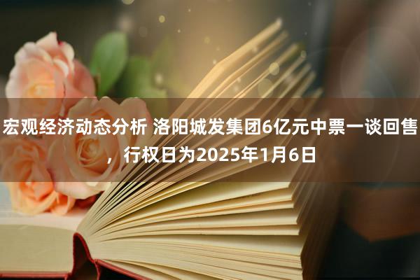 宏观经济动态分析 洛阳城发集团6亿元中票一谈回售，行权日为2025年1月6日