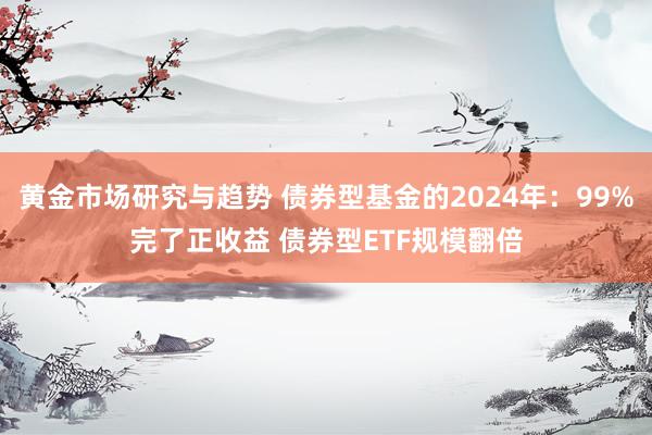 黄金市场研究与趋势 债券型基金的2024年：99%完了正收益 债券型ETF规模翻倍