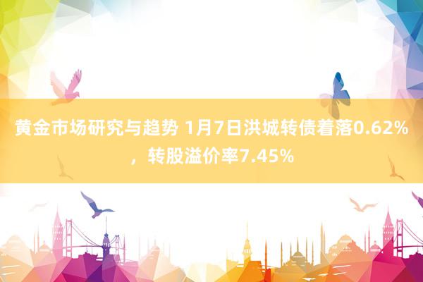 黄金市场研究与趋势 1月7日洪城转债着落0.62%，转股溢价率7.45%